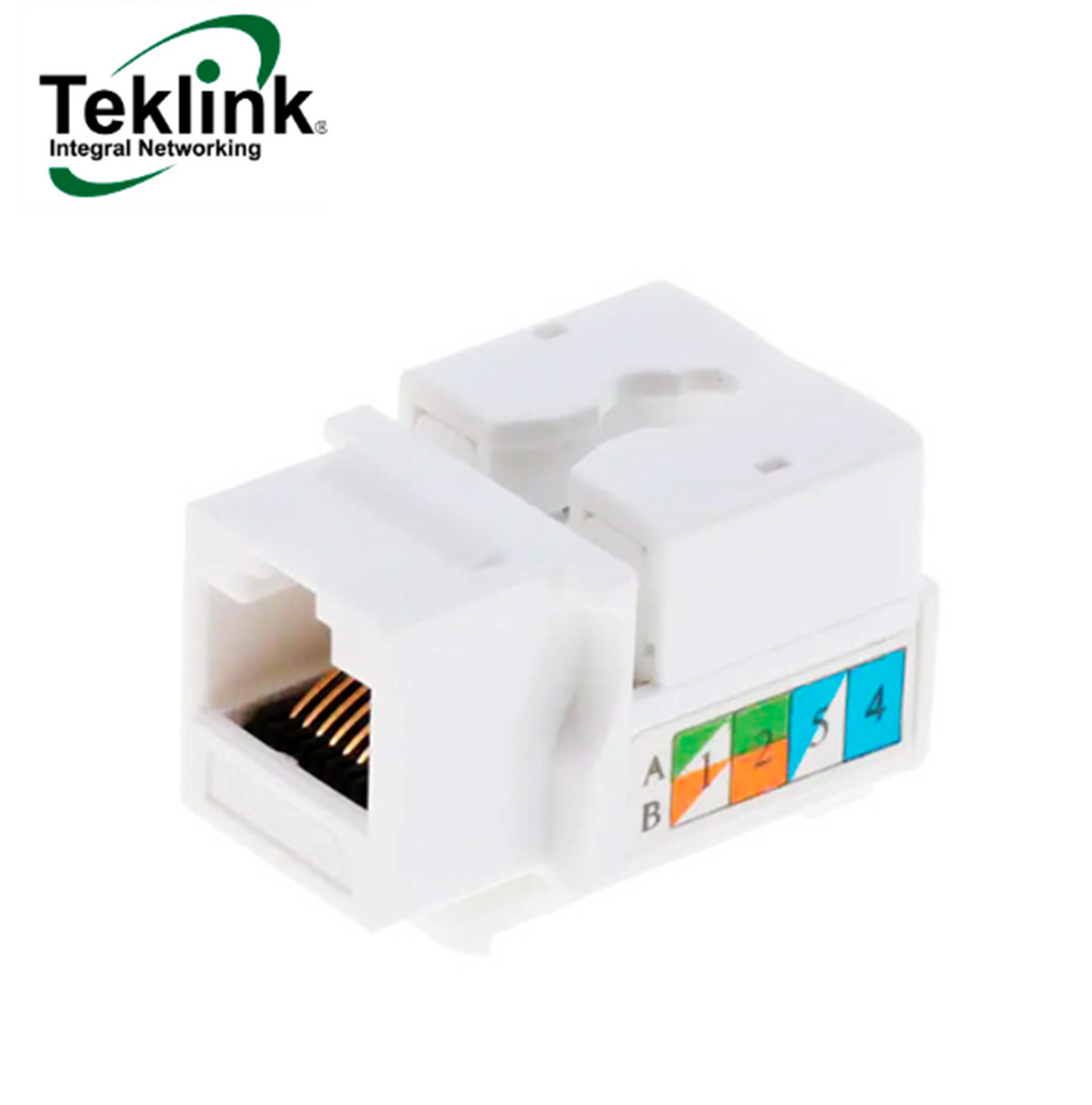 Jack de red Teklink Integral Networking KEYMTL-60P-WH